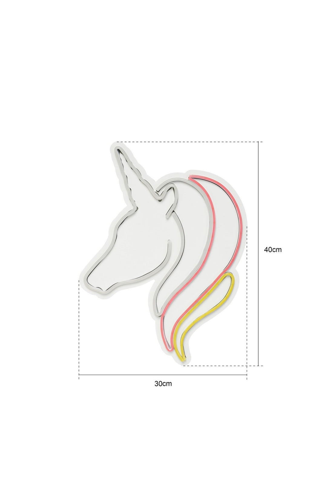 Éclairage LED en plastique décoratif Unicorn - White, Blue, Yellow