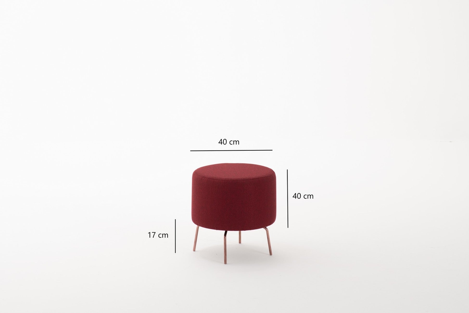 Tuffet Octo - Claret Red