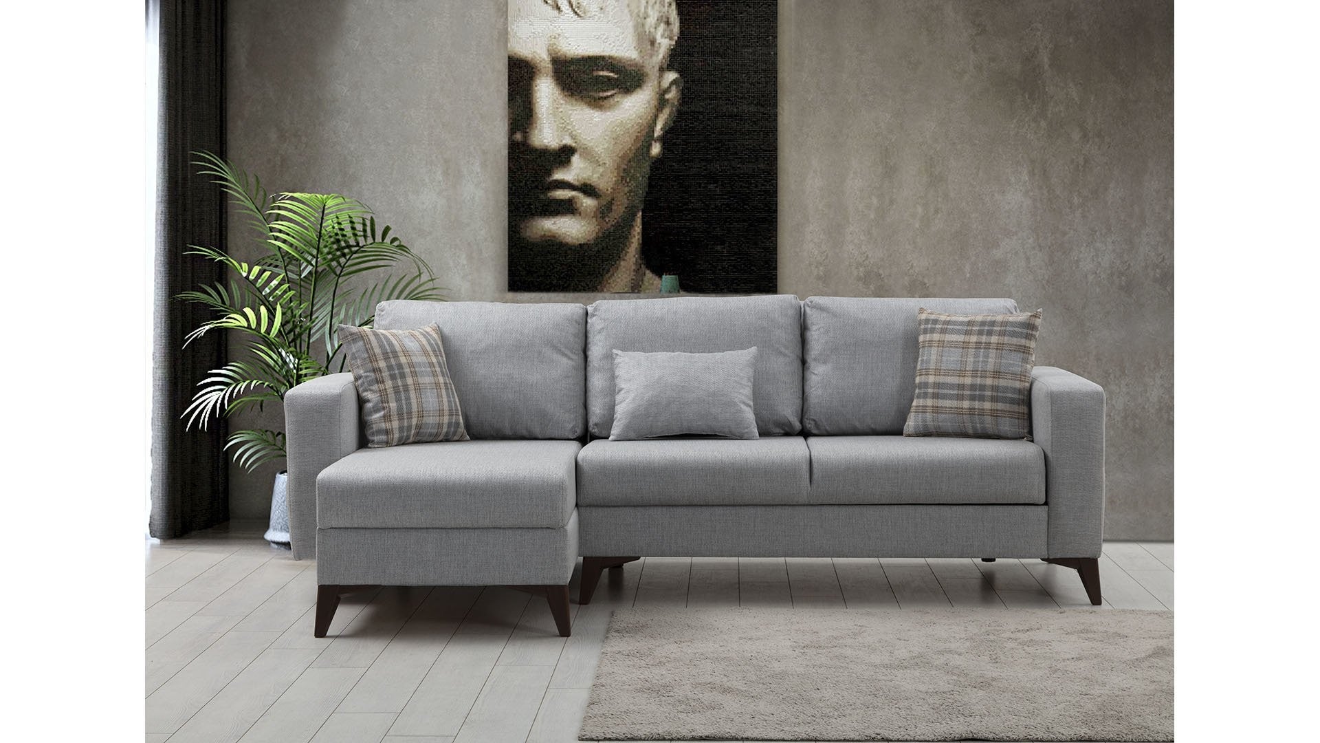 Canapé d'angle Kristal 2 - Light Grey