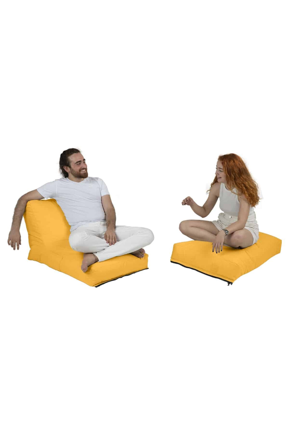 Siesta Pouf convertible / coussin de sol Kendel Jaune