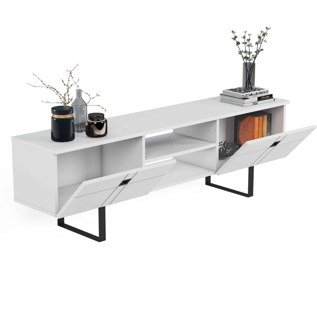 Paulo Meuble Tv blanc