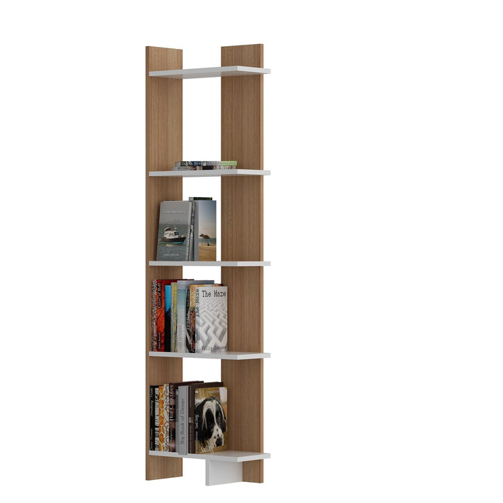 Étagère à livres Als - Teak, White