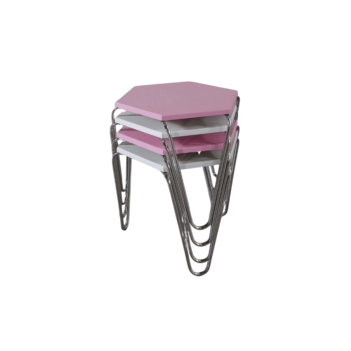 Piramit Table Gigognes Blanc Rose