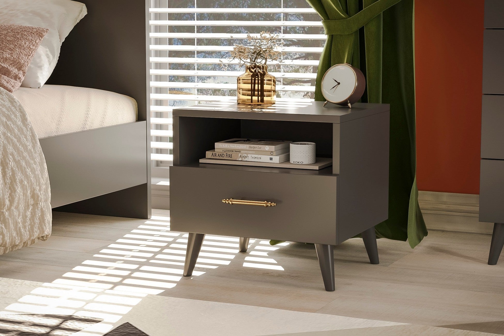 La table de nuit Lavinia 002 - Anthracite