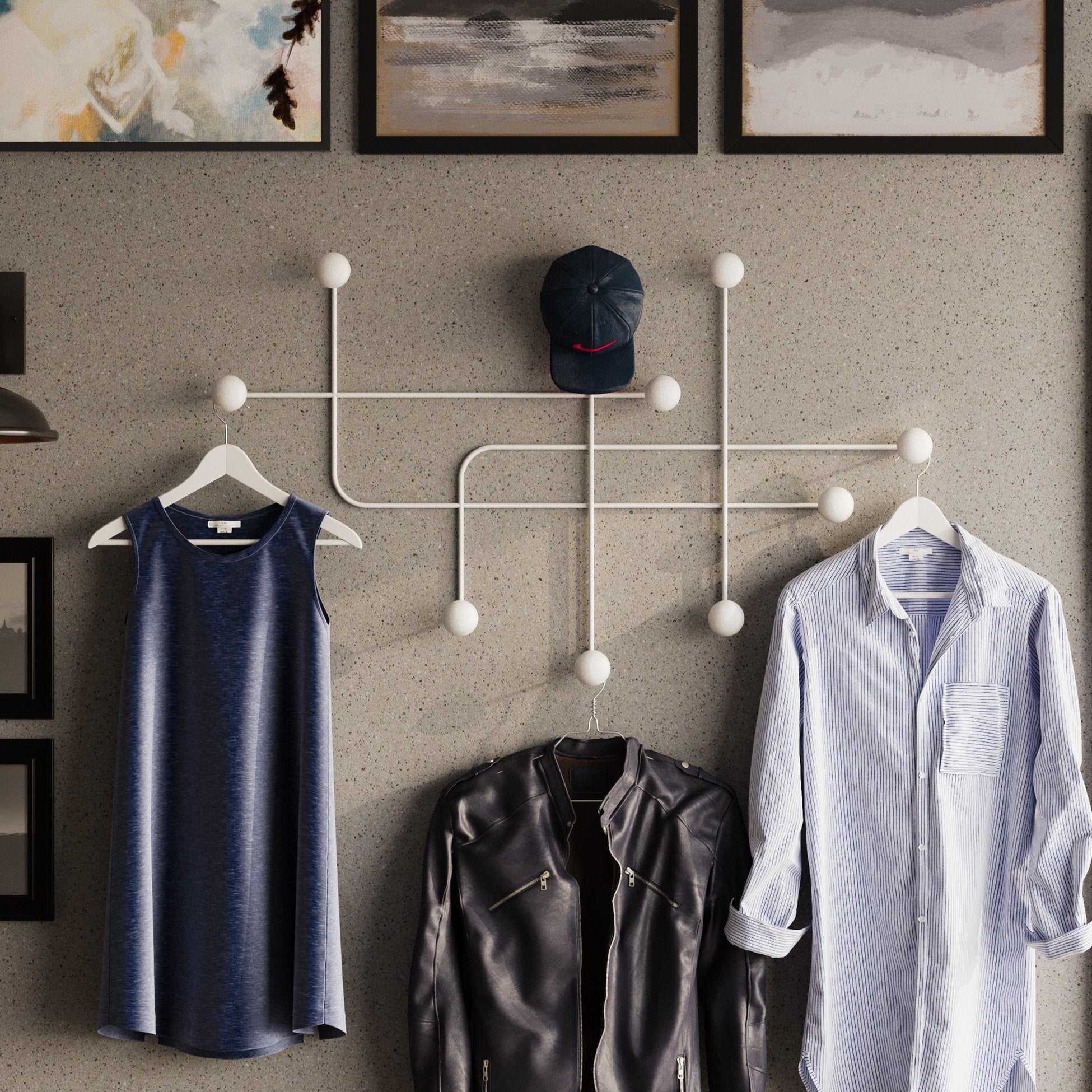 Crochet mural en métal Samara-B