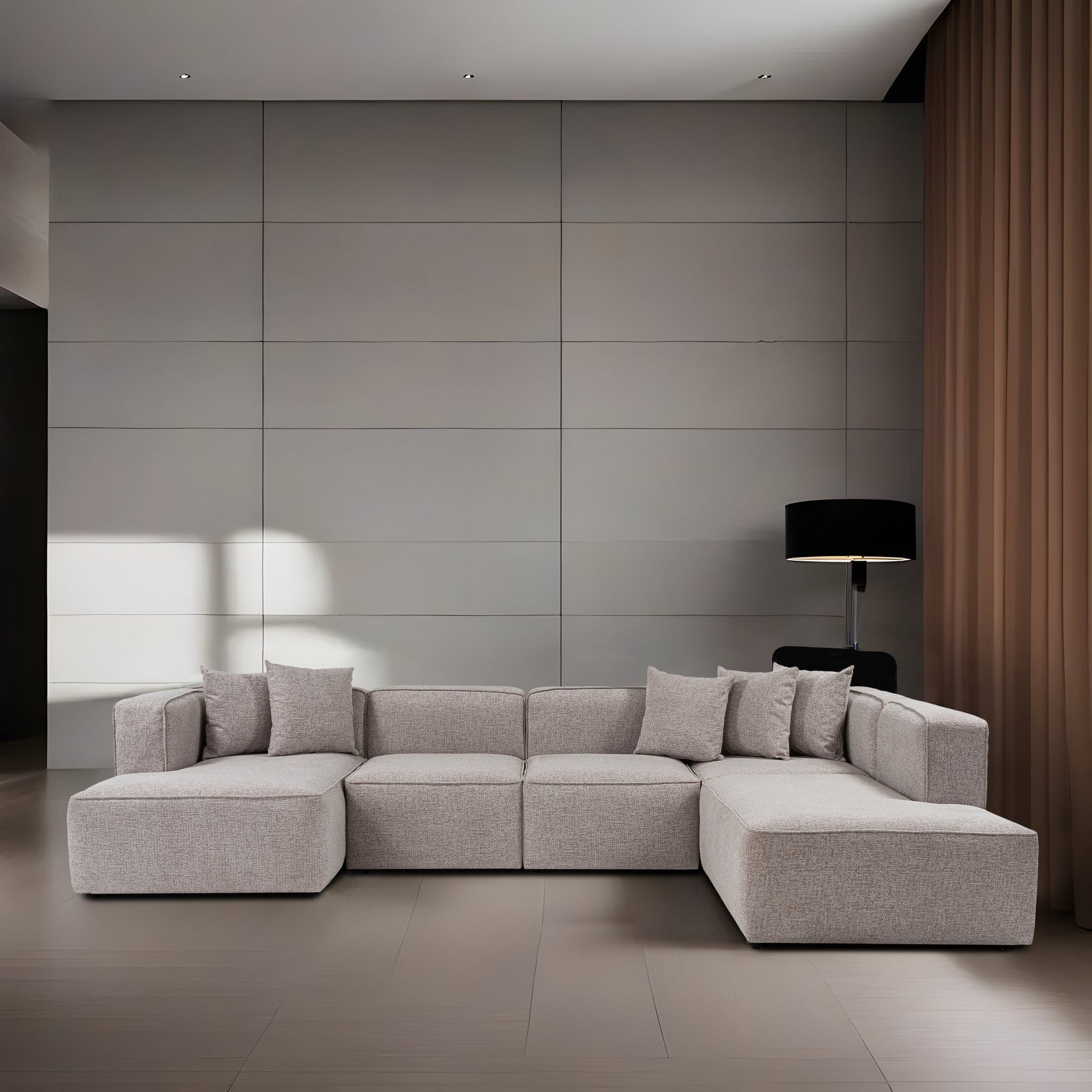 Canapé d'angle More B (M5-M1-M1-M2-M3) - Mocha