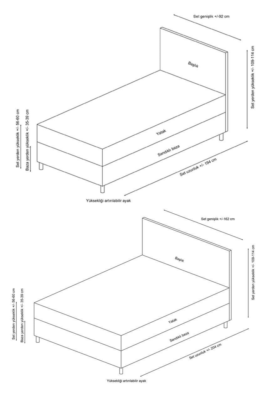 Base de lit double et tête de lit Vitalia 160 x 200 - Anthracite