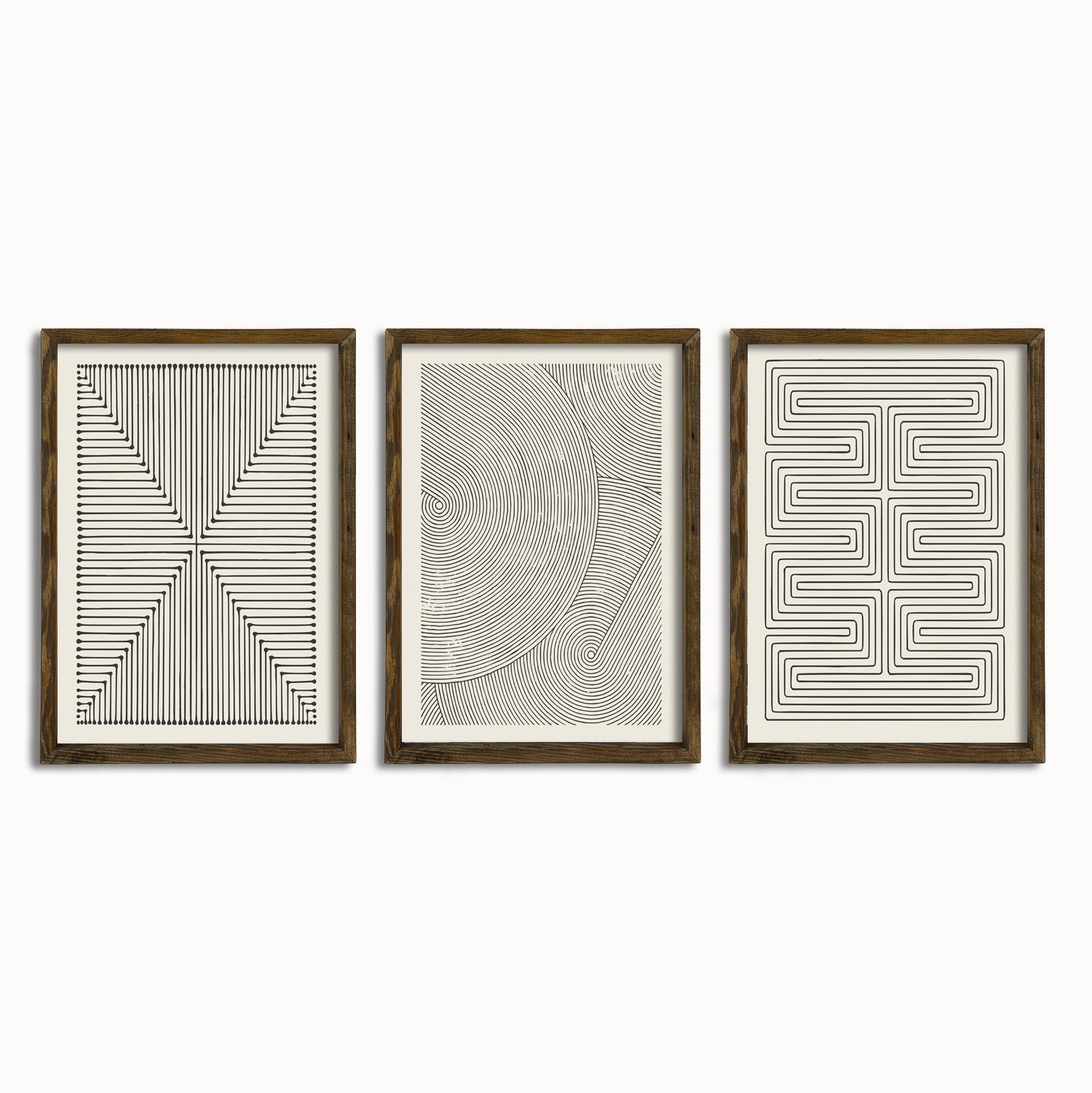 Peinture mdf encadrée décorative (3 pièces) EMN026