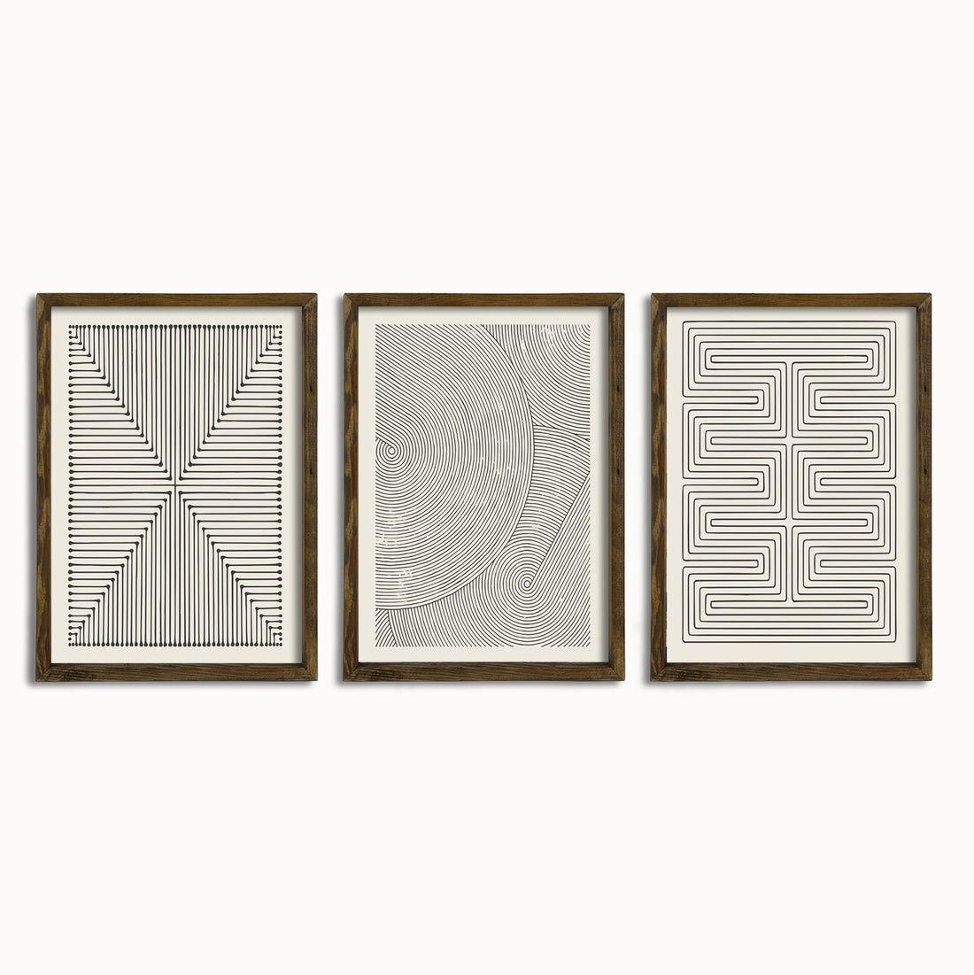 Peinture mdf encadrée décorative (3 pièces) EMN026