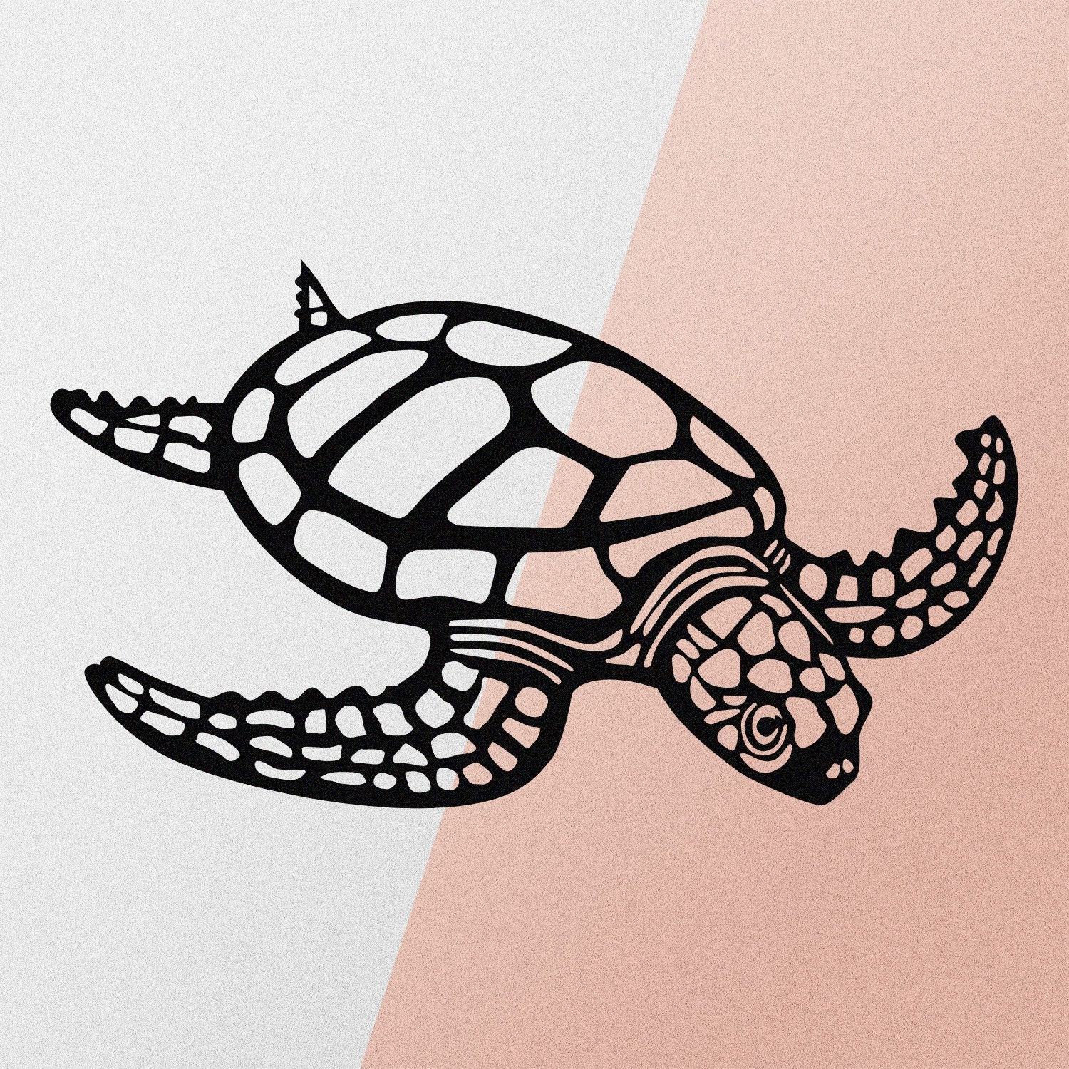 Accessoire mural en métal décoratif Caretta Caretta