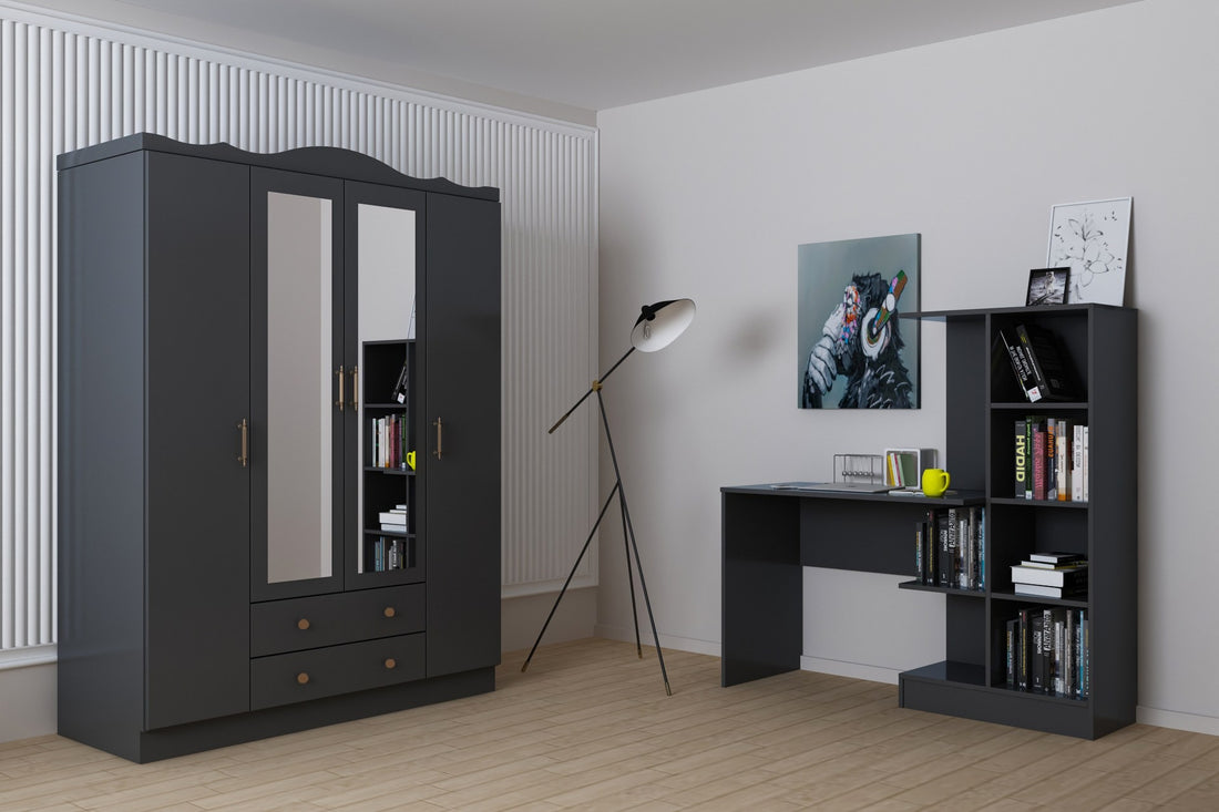 Ensemble de chambres jeunes Lavinia 004 - Anthracite