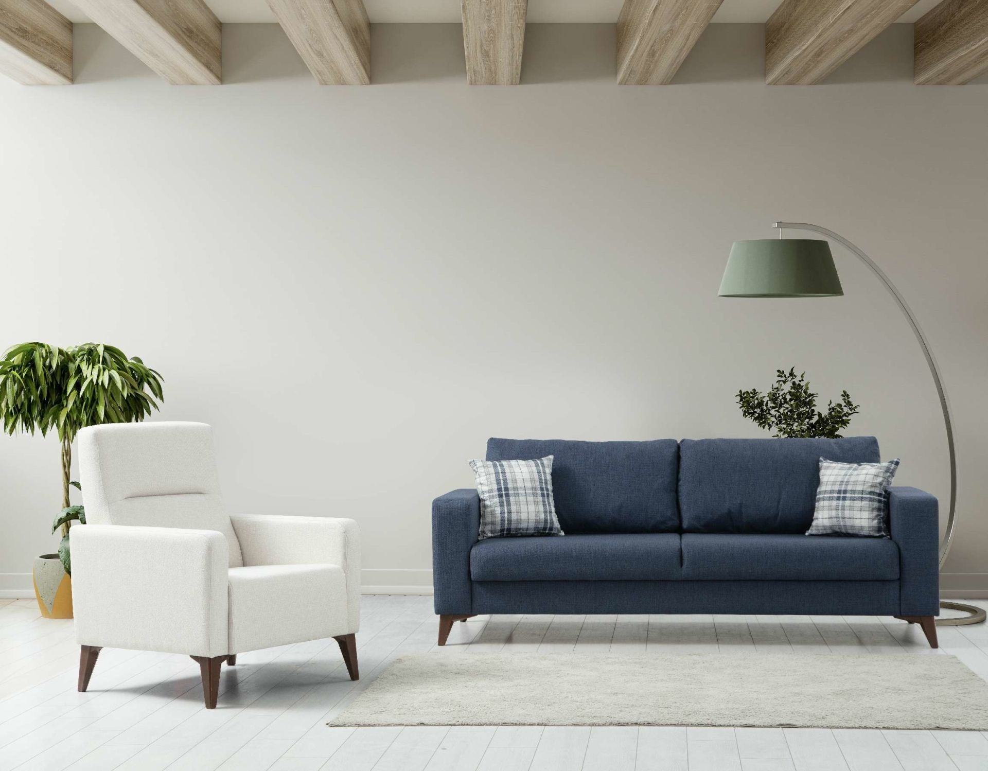 Canapé Kristal 3+1 - Anthracite, Beige