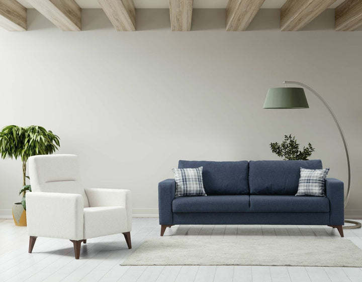 Canapé Kristal 3+1 - Anthracite, Beige