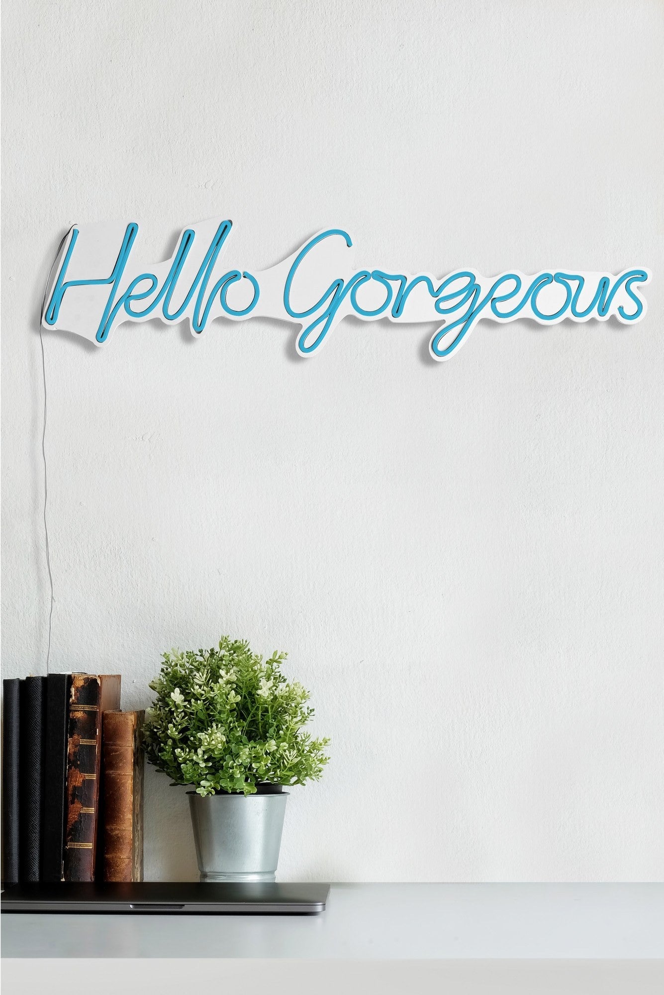 Éclairage LED en plastique décoratif Hello Gorgeous - Blue