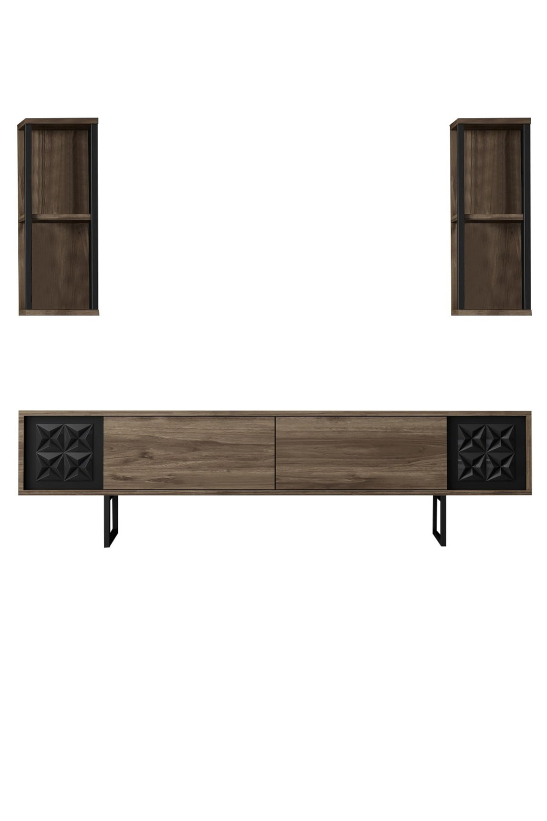 Ensemble de meubles de salon Black Line Set - Walnut, Black